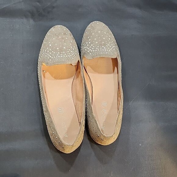 ALDO ROUND TOE SLIP ON BREATHABLE WOMEN COMFORT BALLET STUDDED FLATS - Picture 11 of 15